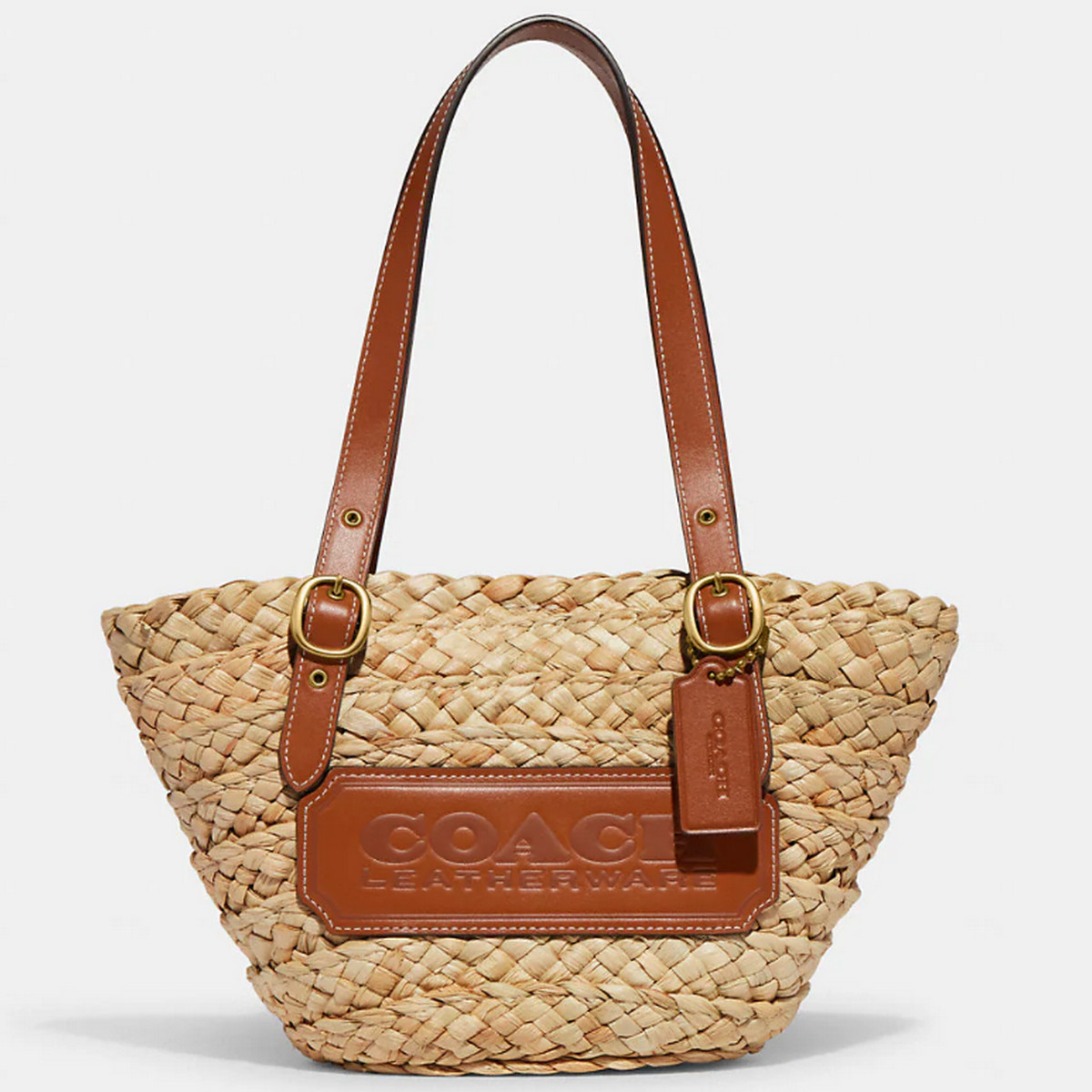 Coach Straw Structured Tote 16