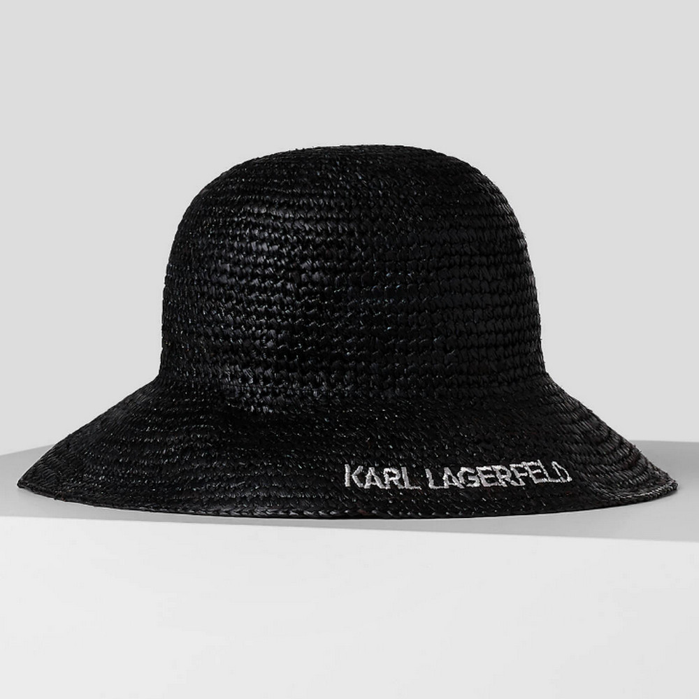 Karl Lagerfeld Raffia Hat