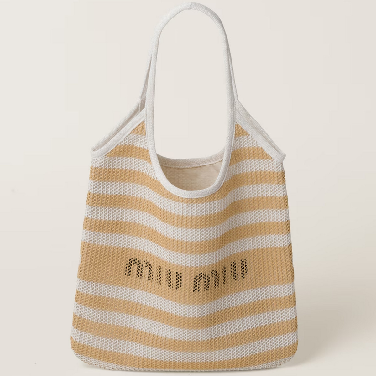 Miu Miu Fabric and linen tote bag