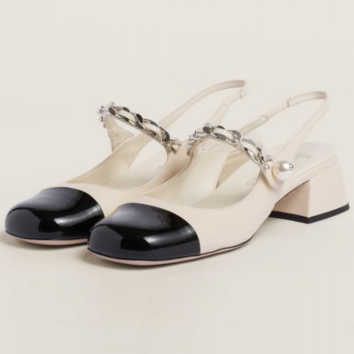 Miu Miu Leather slingback pumps