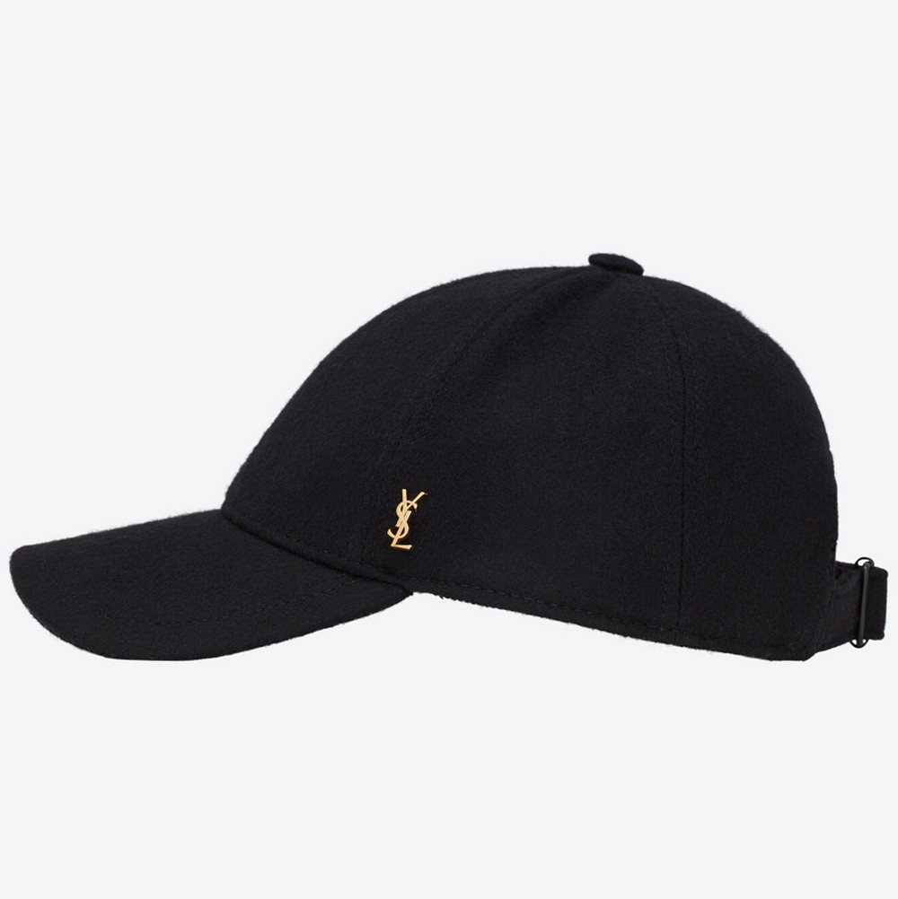 YSL BASEBALL CAP CASSANDRE IN FELT